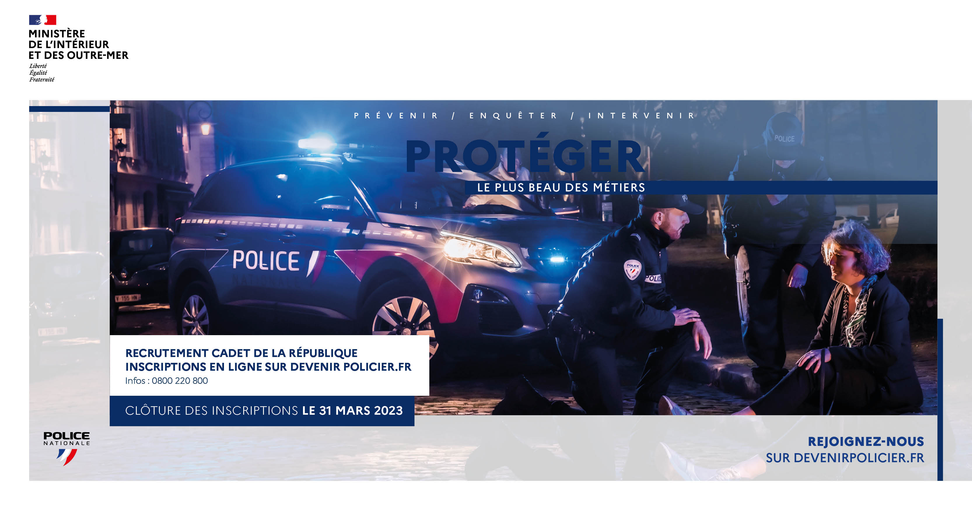 Recrutement cadet police nationale